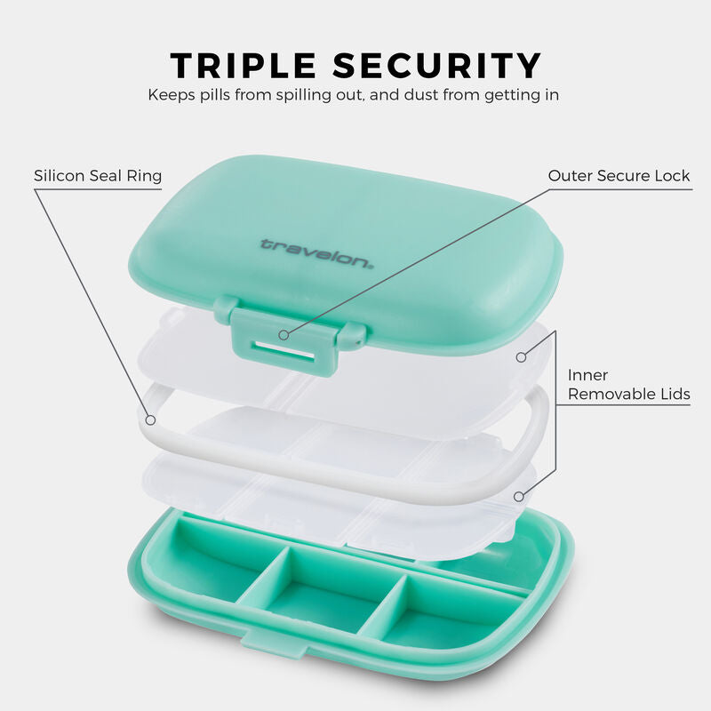 Travelon World Travel Essentials Set Of 2 Pill Boxes/Organizers