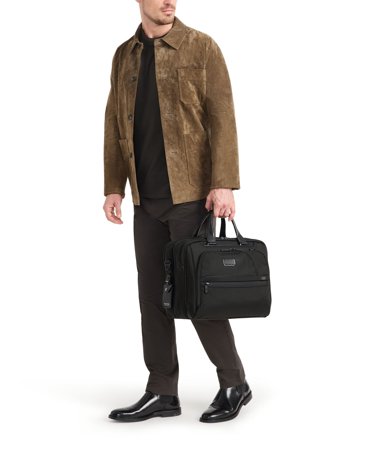 Tumi Alpha Medium Expandable 15" Expandable Briefcase-Leather