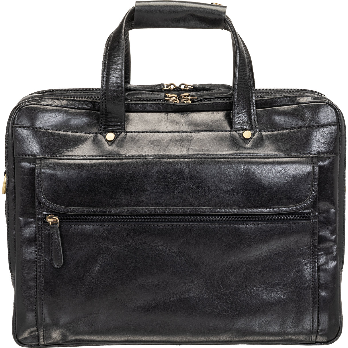 Mancini Buffalo Triple Compartment Briefcase for 15.6” Laptop / Tablet