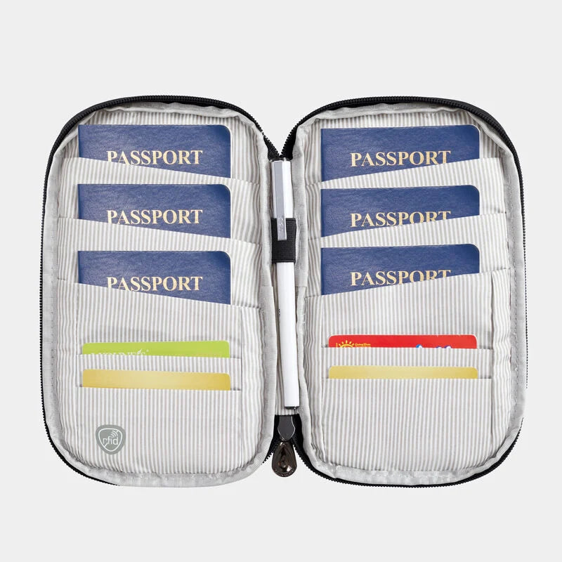 Travelon RFID Blocking Family Passport Zip Wallet