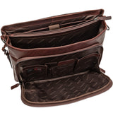 Mancini Buffalo Buffalo Double Compartment Briefcase for 15.6” Laptop