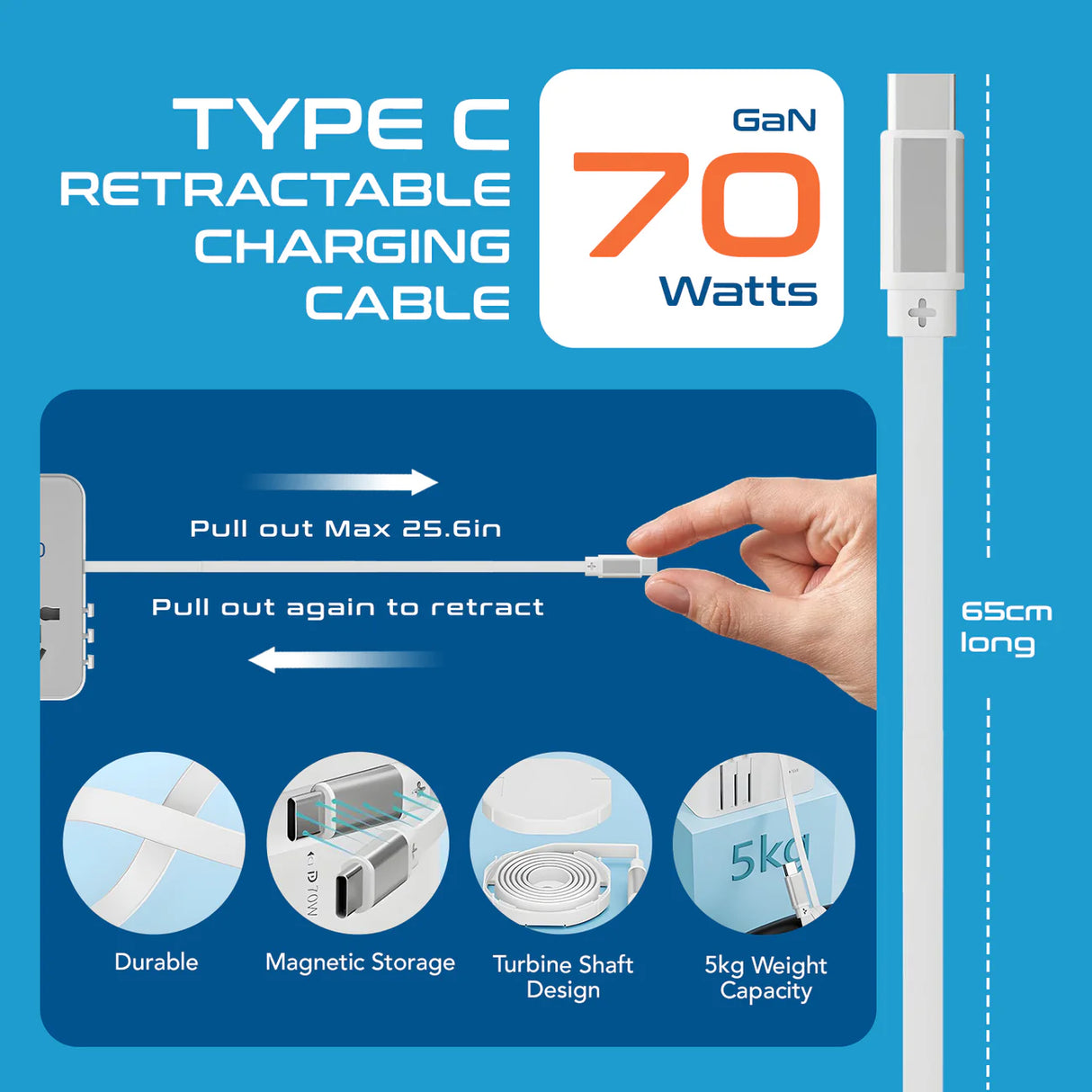 Ceptics 70W Universal Travel Adapter - 5 in 1