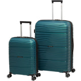 Mancini Bermuda Collection Expandable Spinner Luggage 2pc Set (20”+28”)
