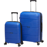 Mancini Bermuda Collection Expandable Spinner Luggage 2pc Set (20”+28”)