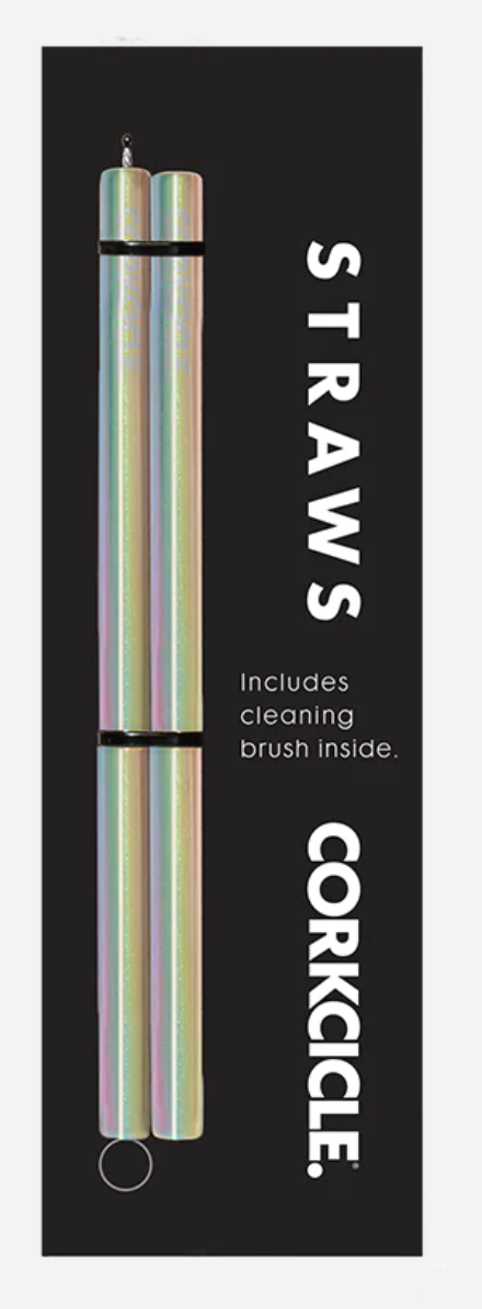 Corkcicle Reusable Stainless Steel Cocktail/Tumbler Straw (2pk)