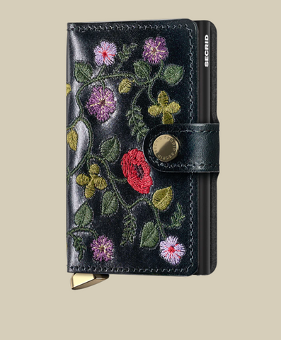 Secrid Premium Stitch Floral Miniwallet