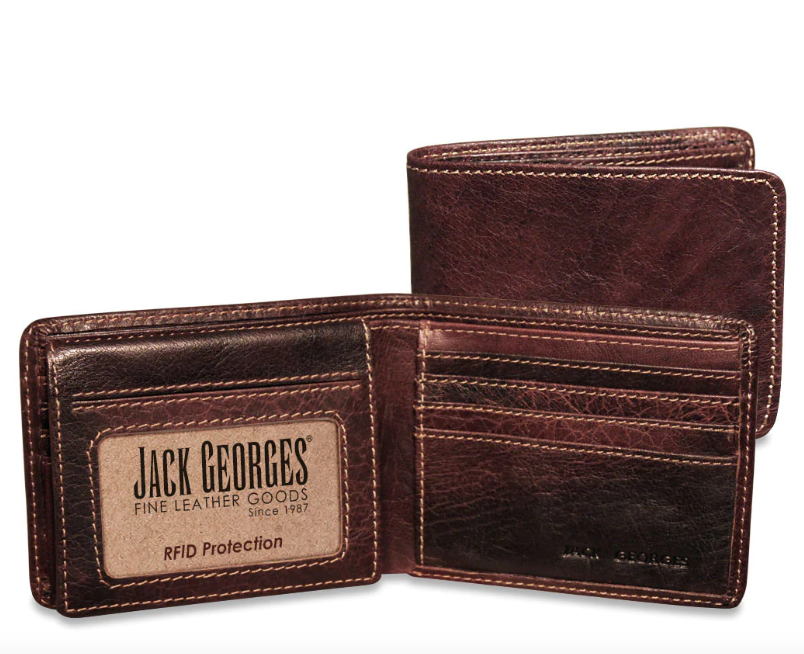 Jack Georges Voyager Bifold Wallet with ID Flap