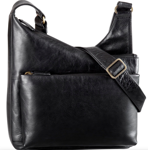 Derek Alexander Angled Top Zip Crossbody