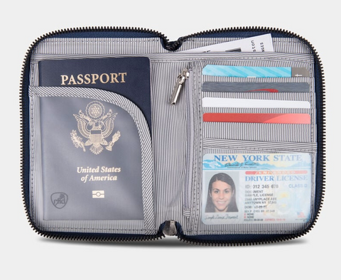 Travelon RFID Blocking Passport Zip Wallet