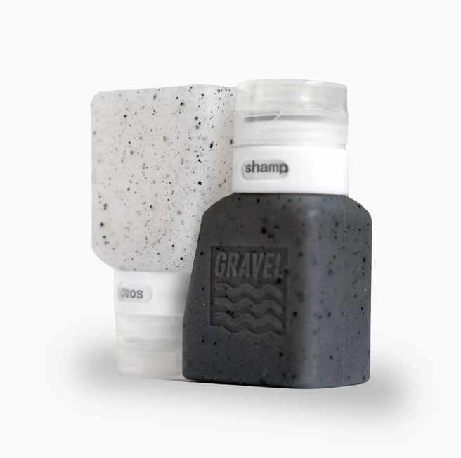 Gravel Travel Bottles For Liquids 3oz (89 ml) (Two Pack)