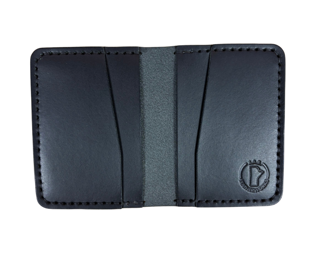 JAB Leatherworks Handmade Four Pocket Card Fold Wallet