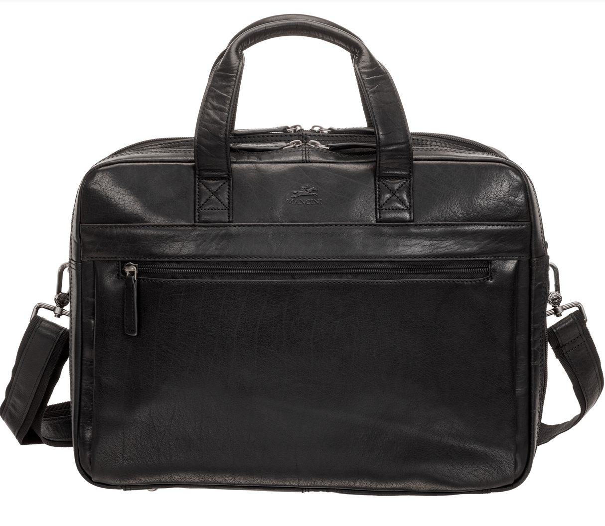 Mancini Buffalo Double Compartment Briefcase for Laptop and Tablet