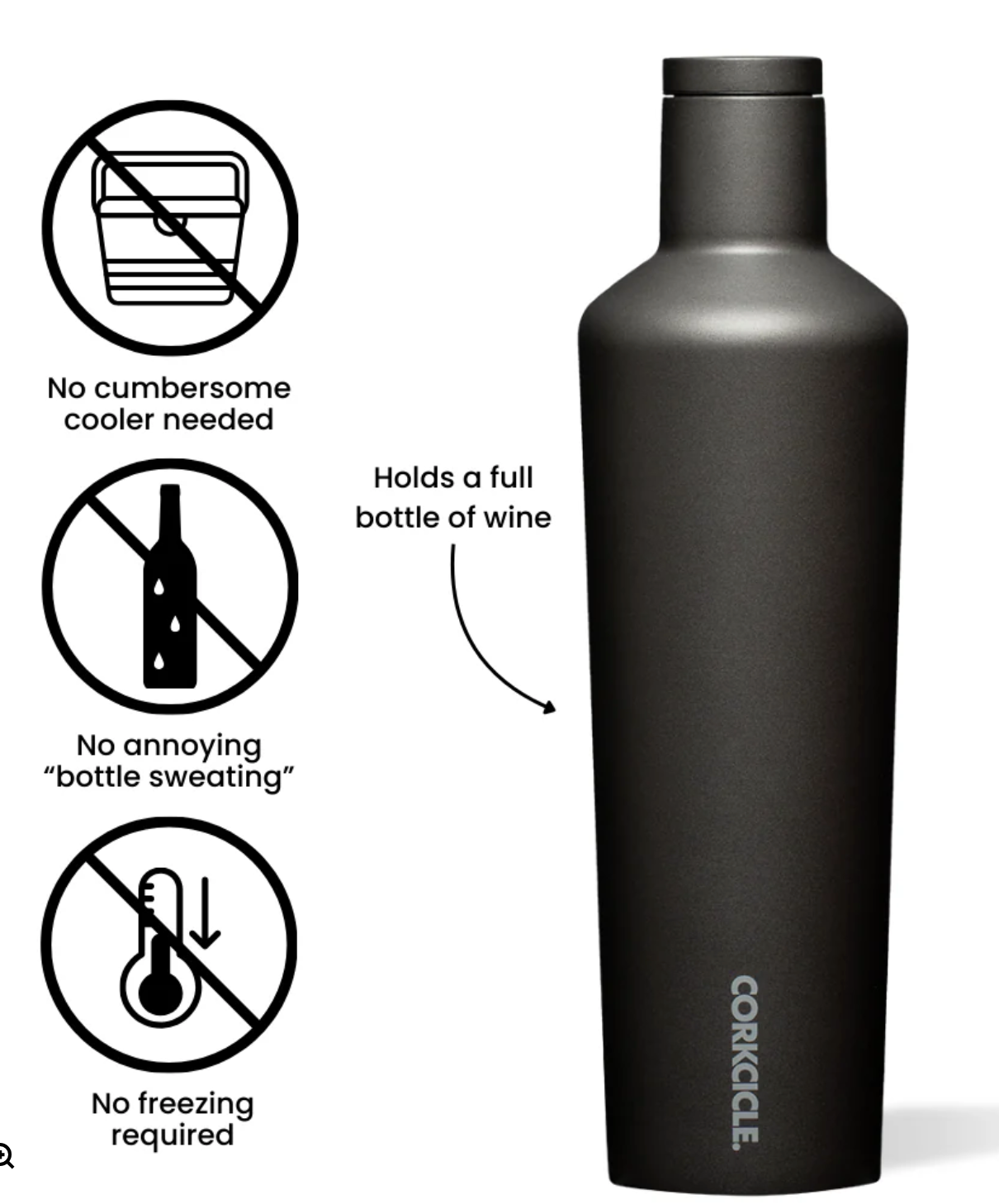 Corkcicle Vinnebago Pure Taste Triple Insulated 25oz Bottle