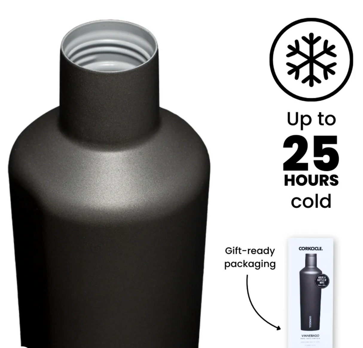 Corkcicle Vinnebago Pure Taste Triple Insulated 25oz Bottle