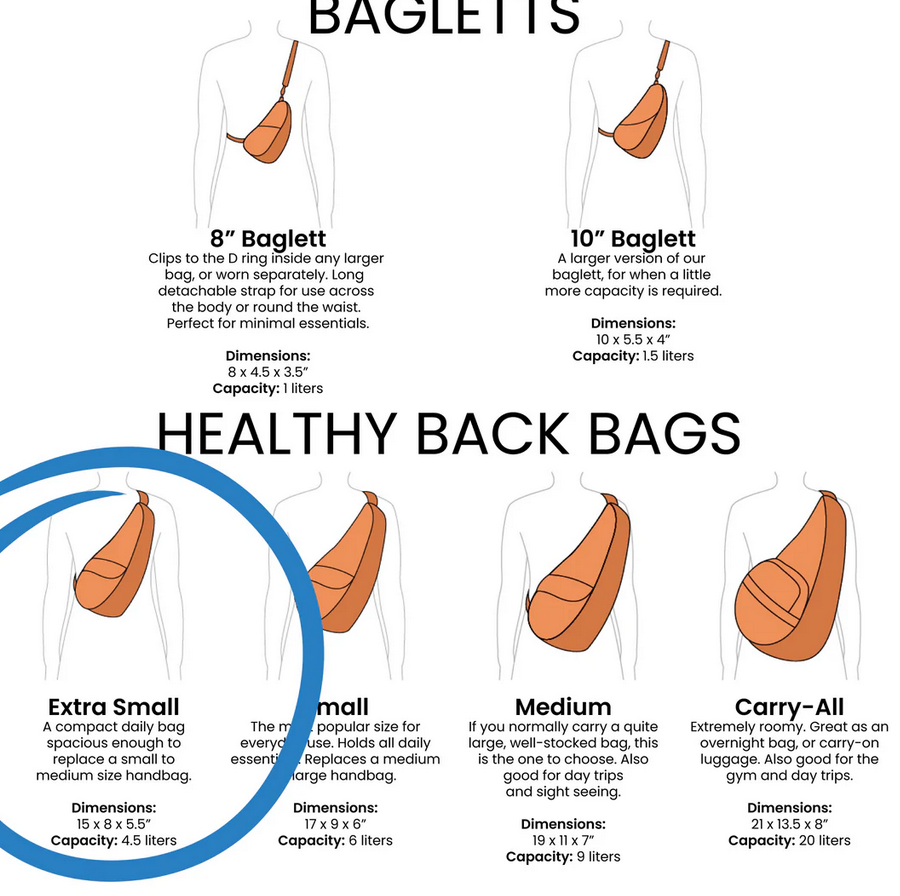 AmeriBag 15" Leather Healthy Back Bag Tote (Extra Small)