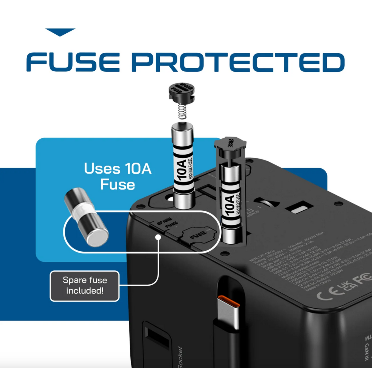 Ceptics 100W Universal Travel Adapter