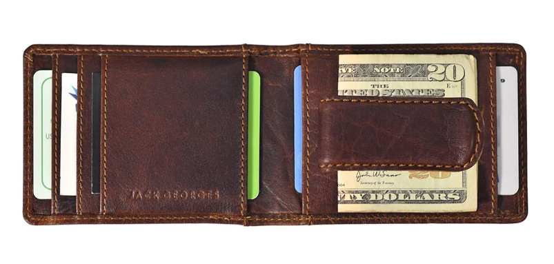 Jack Georges Bi-Fold Money Clip Wallet