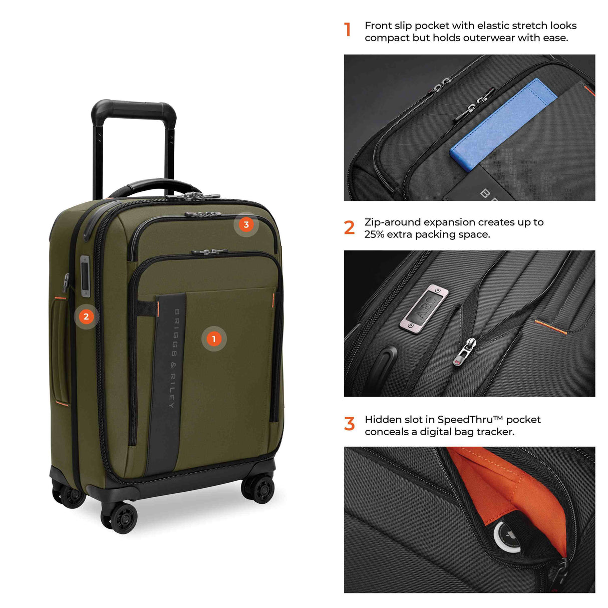 Briggs & Riley NEW ZDX Global Carry-On Expandable Spinner