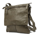 The Trend Italian Leather Small Vertical Messenger Bag