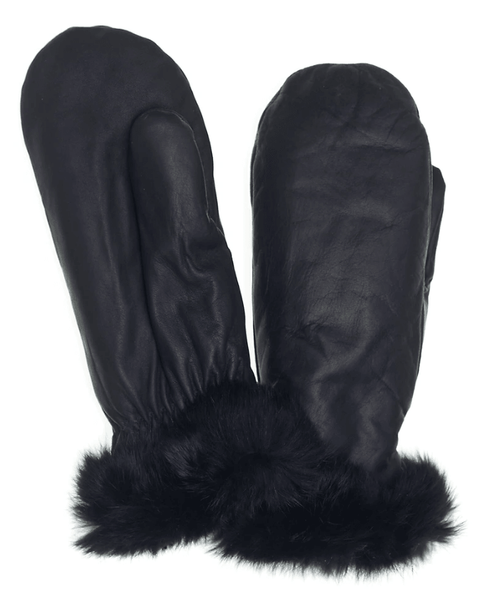 Raber Women's Fashion Fur Trim Mitts - U.N. Luggage Canada