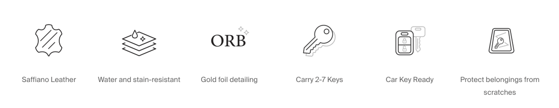 Orbitkey Saffiano Leather Key Organizer - U.N. Luggage Canada