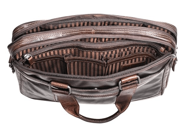 Jack Georges Voyager Double Entry Top Zip Briefcase - U.N. Luggage Canada