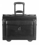 Mancini Leather Wheeled 17" Computer Deluxe Catalogue Case - U.N. Luggage Canada