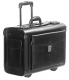 Mancini Leather Wheeled 17" Computer Deluxe Catalogue Case - U.N. Luggage Canada