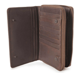 Aunts & Uncles Goldfish Zippered Wallet Coffee Interior Card Slots