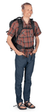 Wearing Osprey Farpoint 36L Wheeled Travel Pack