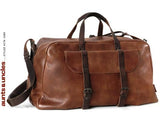 Aunts & Uncles Good Old Friends Roughneck Leather Weekender Duffle Bag Hazelnut