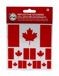 Canada Flag Reflective Sticker Multi-pack