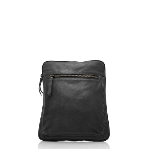 The Trend Low Profile Zipper-top Leather Crossbody