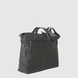 The Trend Liquirizia Leather Tote Bag