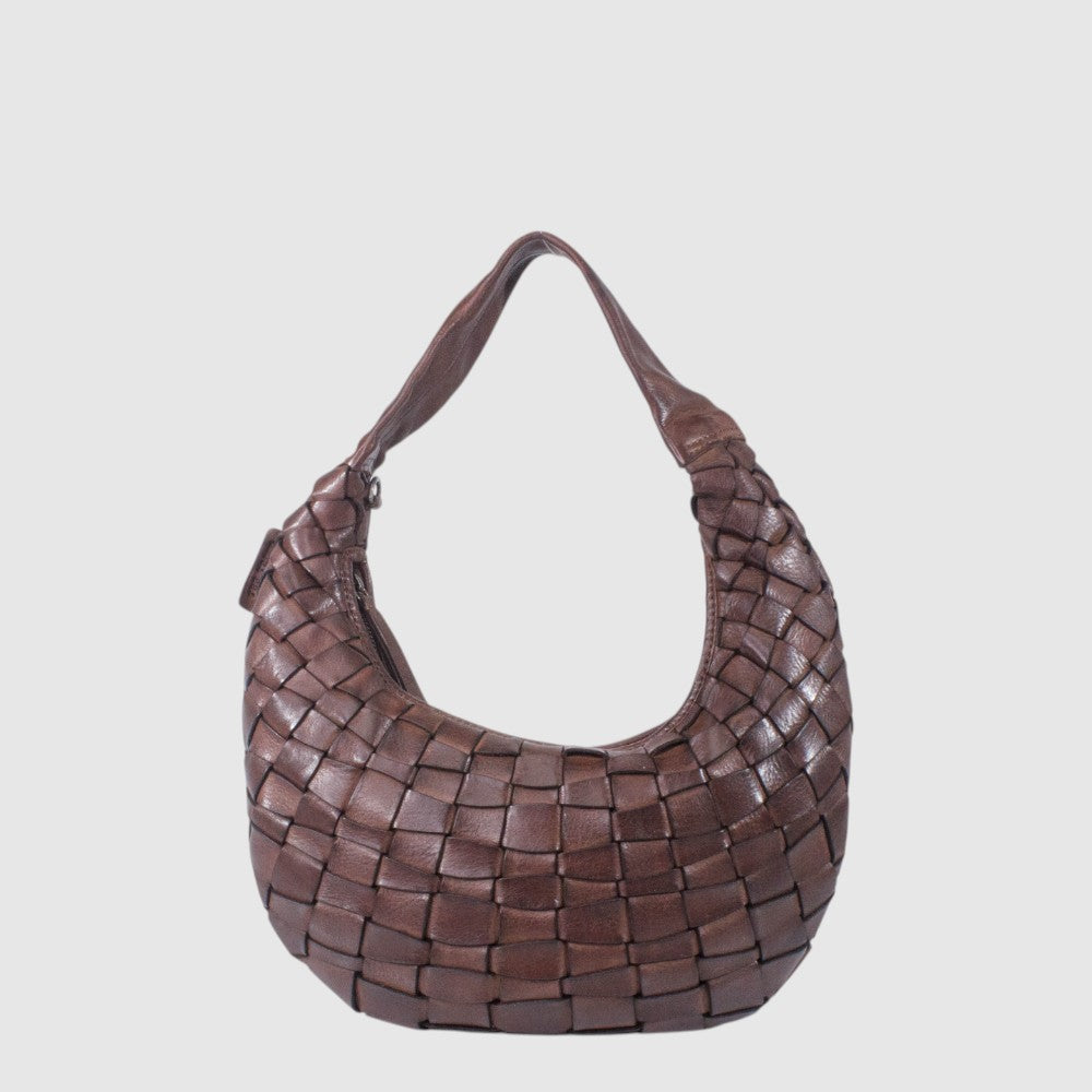 The Trend Veglio Woven Leather Shoulder Bag