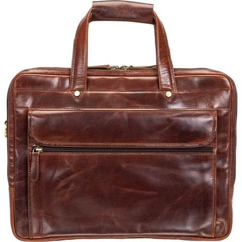 Mancini Buffalo Triple Compartment Briefcase for 15.6” Laptop / Tablet