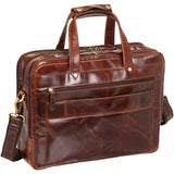 Mancini Buffalo Triple Compartment Briefcase for 15.6” Laptop / Tablet