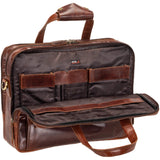 Mancini Buffalo Triple Compartment Briefcase for 15.6” Laptop / Tablet