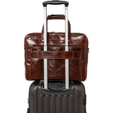 Mancini Buffalo Triple Compartment Briefcase for 15.6” Laptop / Tablet