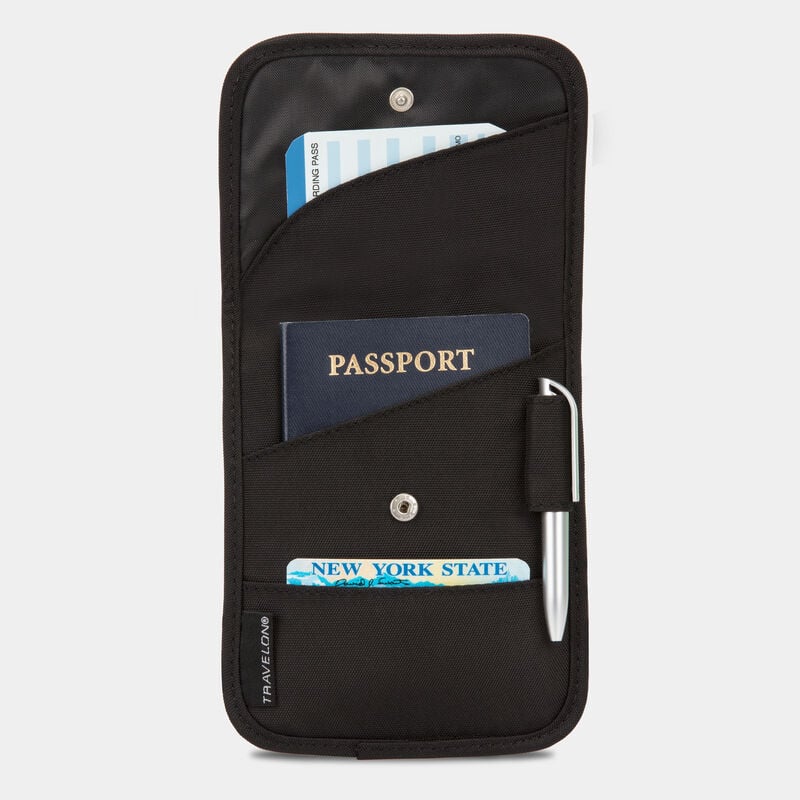 Travelon Id And Boarding Pass Holder w/Snap Closure