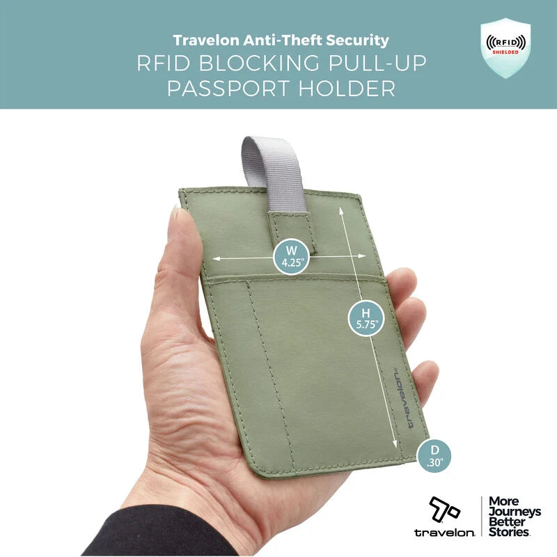 Travelon Rfid Blocking Pull-Up Passport Holder
