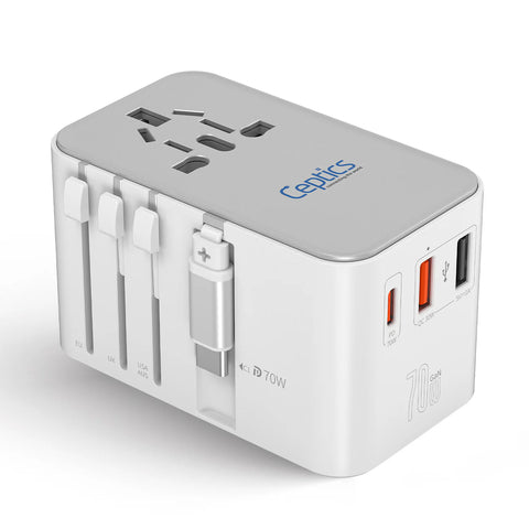 Ceptics 70W Universal Travel Adapter - 5 in 1
