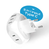 Ceptics European Travel Plug Adapter - Type C - 5 in 1