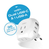 Ceptics European Travel Plug Adapter - Type C - 5 in 1
