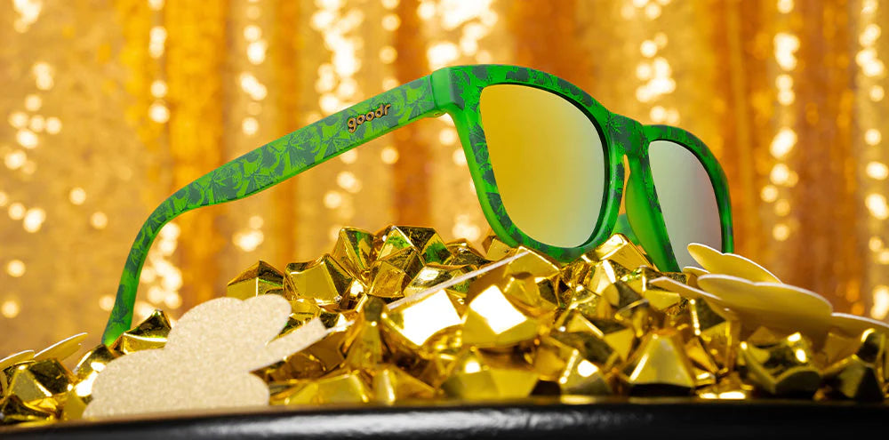 Goodr OGs Clover Me in Gold Sunglasses