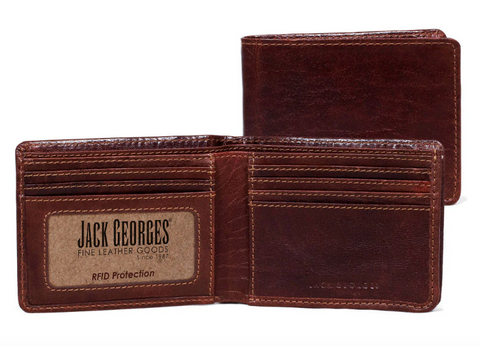 Jack Georges Voyager Bifold Wallet with Gusseted Currency Pocket