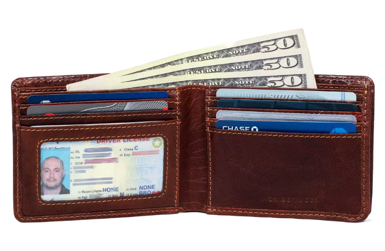 Jack Georges Voyager Bifold Wallet with Gusseted Currency Pocket