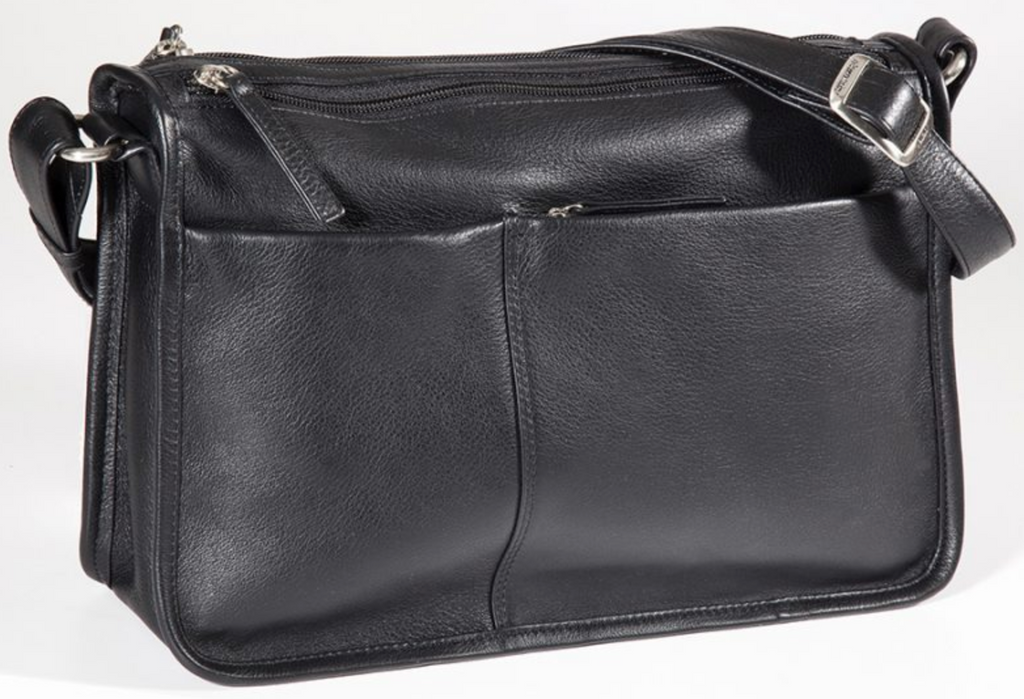 Derek Alexander Central Park Twin Top Zip Shoulder Bag