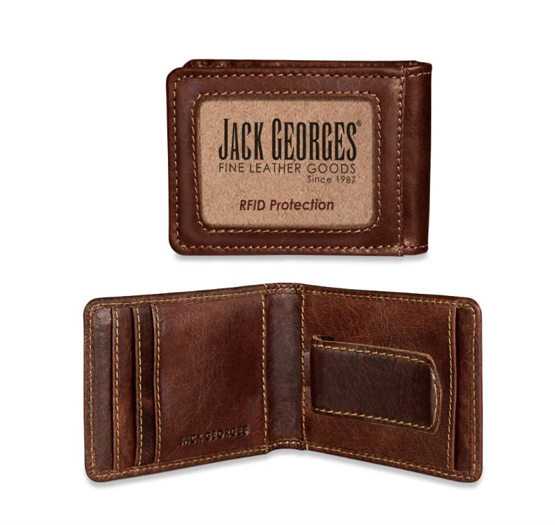 Jack Georges Bi-Fold Money Clip Wallet