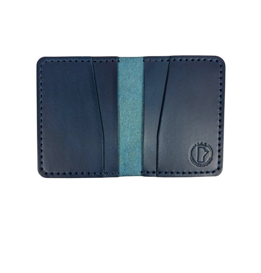 JAB Leatherworks Handmade Four Pocket Card Fold Wallet
